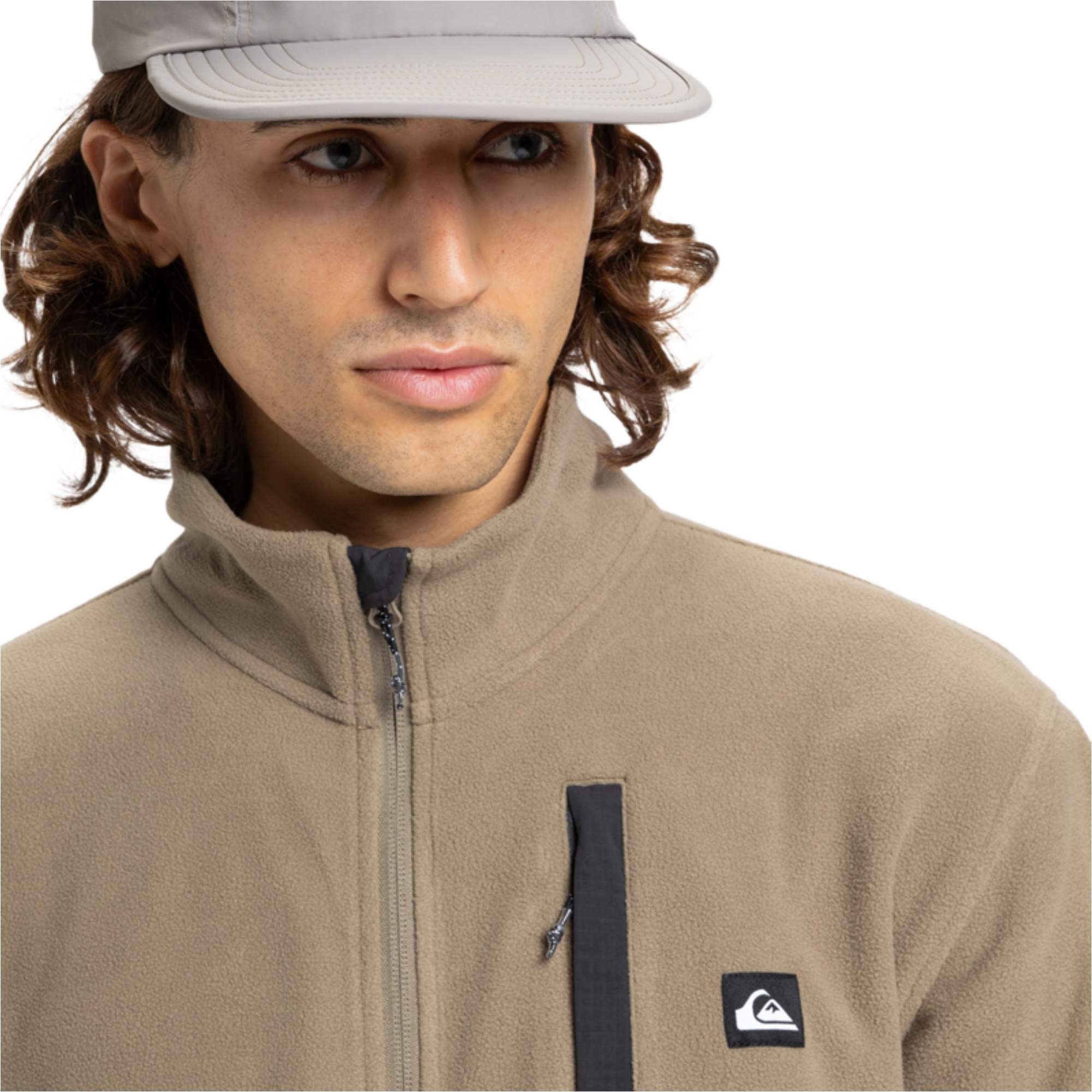 2025 Quiksilver Mens No Destination Full Zip Fleece EQYPF03071 - Fallen Rock
